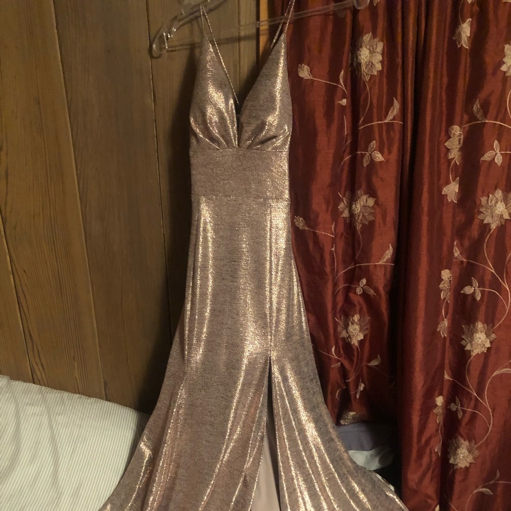 ROSE GOLD PROM DRESS